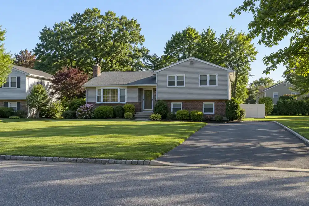 Illustration of a typical residential street in the Commack, NY area