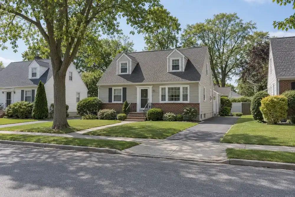 Illustration of a typical residential street in the Elmont, NY area