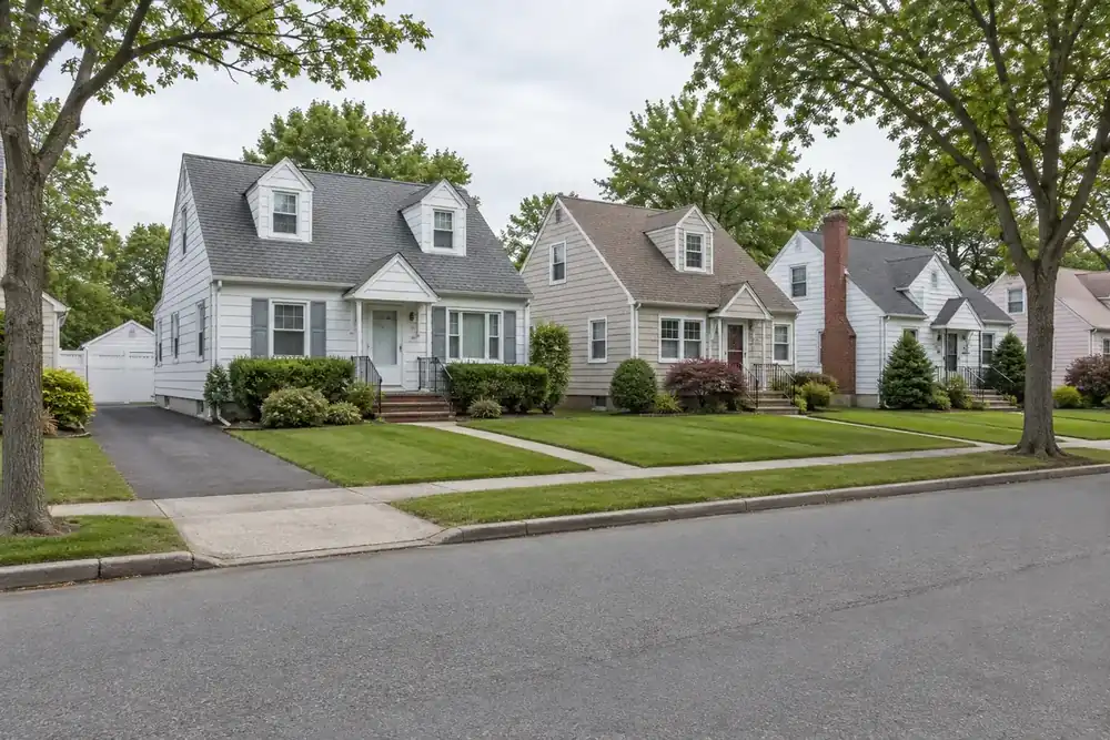 Illustration of a typical residential street in the Inwood, NY area